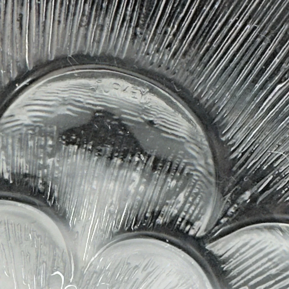 Vintage Clear Glass Flower Bowl Turkish 7